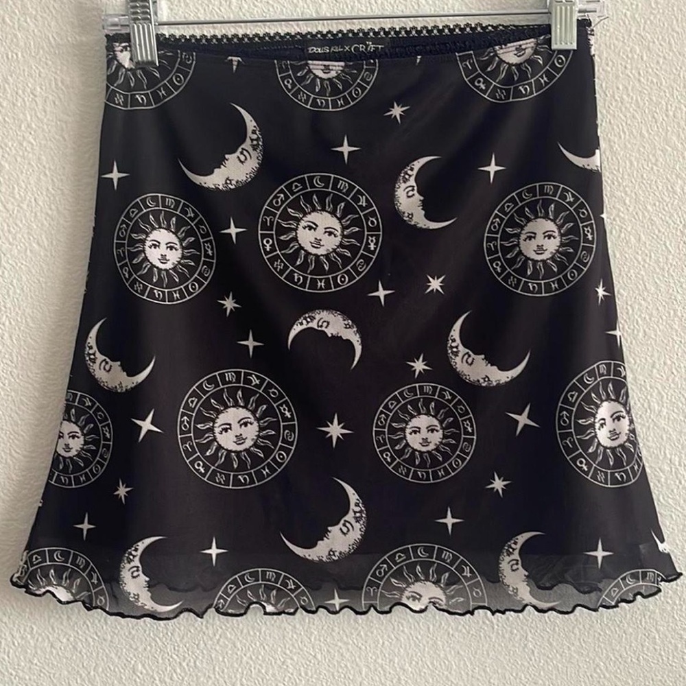 Dolls Kill x The Craft Celestial Print Mini Skirt Size Small